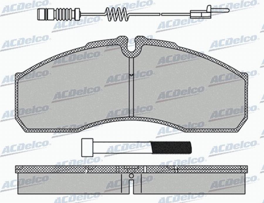 ACDelco AC0581462D - Kit de plaquettes de frein, frein à disque cwaw.fr