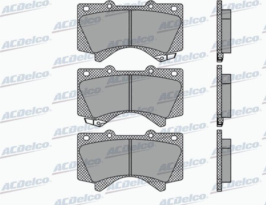 ACDelco AC0581418D - Kit de plaquettes de frein, frein à disque cwaw.fr