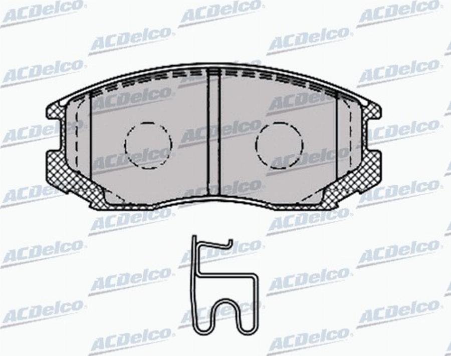 ACDelco AC0581427D - Kit de plaquettes de frein, frein à disque cwaw.fr