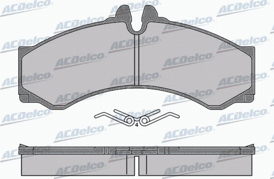 ACDelco AC0581517D - Kit de plaquettes de frein, frein à disque cwaw.fr