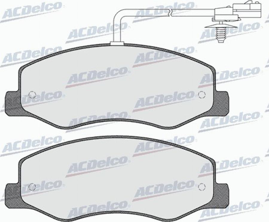 ACDelco AC0581570D - Kit de plaquettes de frein, frein à disque cwaw.fr