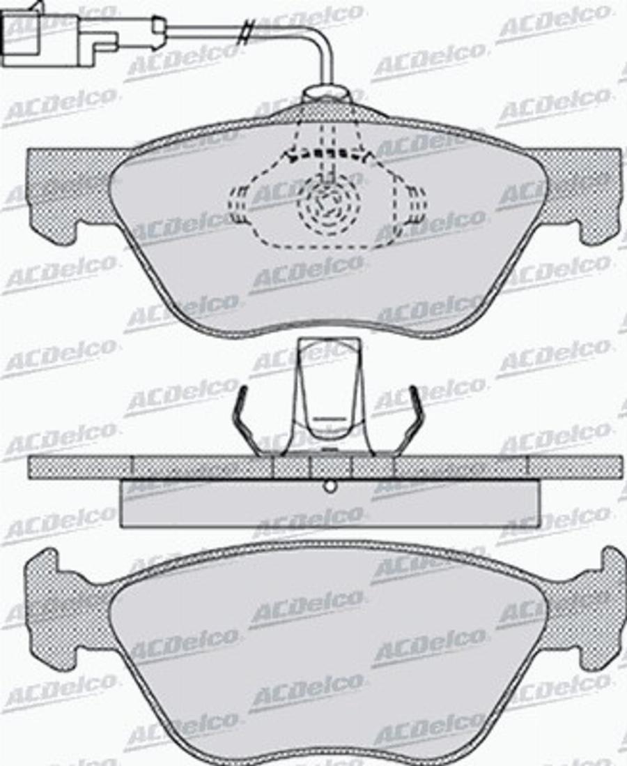 ACDelco AC0581098D - Kit de plaquettes de frein, frein à disque cwaw.fr