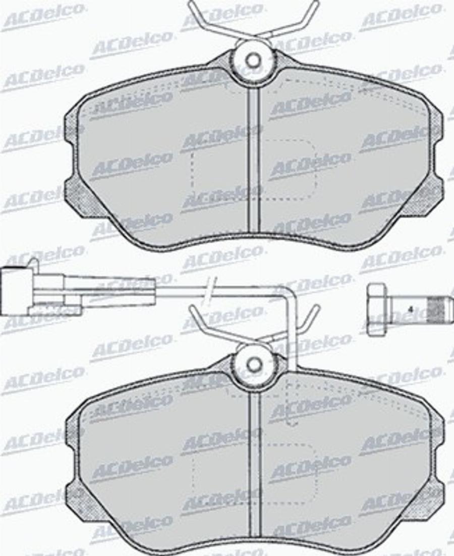 ACDelco AC058104D - Kit de plaquettes de frein, frein à disque cwaw.fr