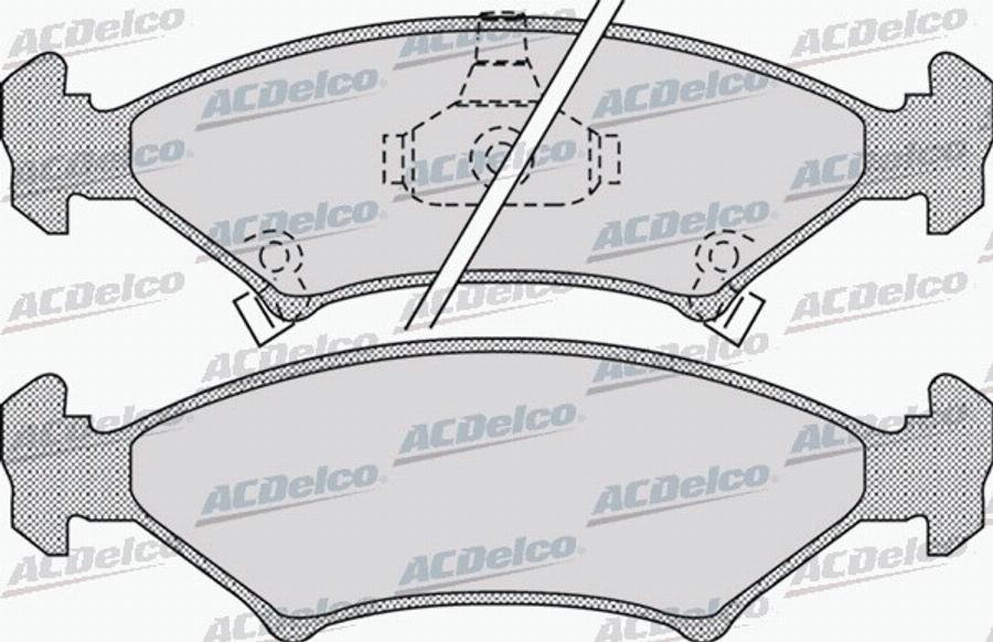 ACDelco AC0581067D - Kit de plaquettes de frein, frein à disque cwaw.fr