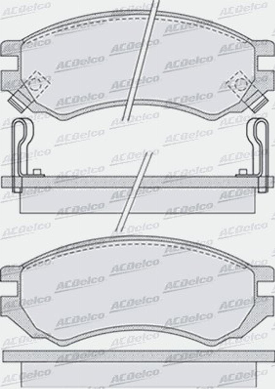 ACDelco AC0581008D - Kit de plaquettes de frein, frein à disque cwaw.fr