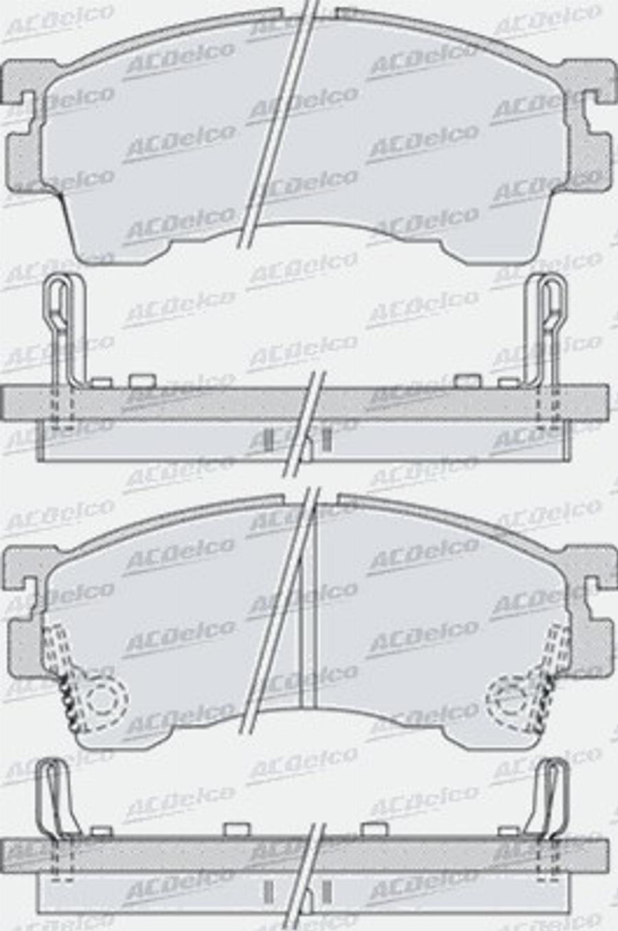 ACDelco AC0581017D - Kit de plaquettes de frein, frein à disque cwaw.fr