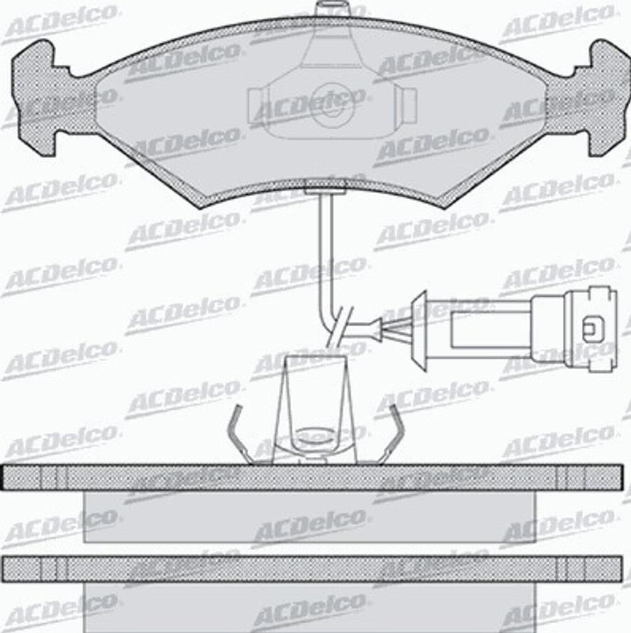 ACDelco AC0581087D - Kit de plaquettes de frein, frein à disque cwaw.fr