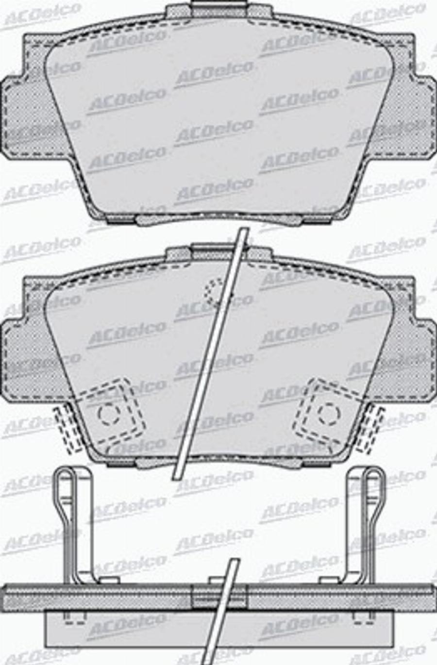 ACDelco AC0581038D - Kit de plaquettes de frein, frein à disque cwaw.fr