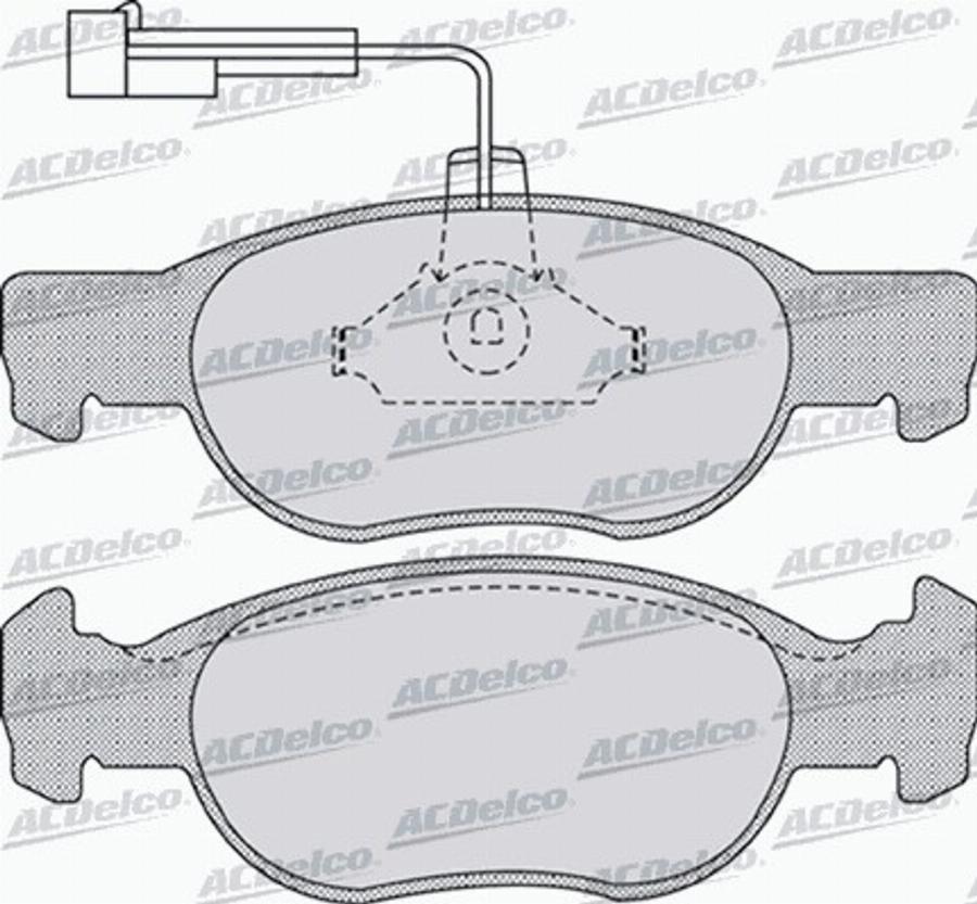 ACDelco AC0581075D - Kit de plaquettes de frein, frein à disque cwaw.fr