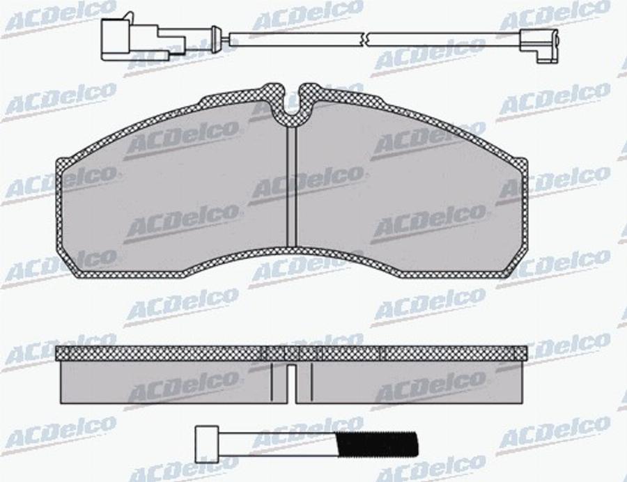 ACDelco AC0581109BD - Kit de plaquettes de frein, frein à disque cwaw.fr