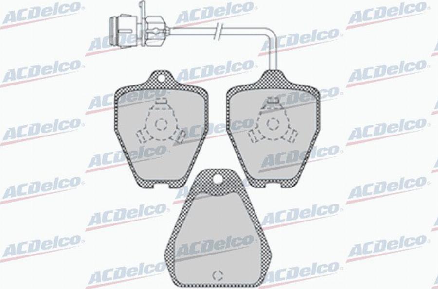 ACDelco AC0581118D - Kit de plaquettes de frein, frein à disque cwaw.fr