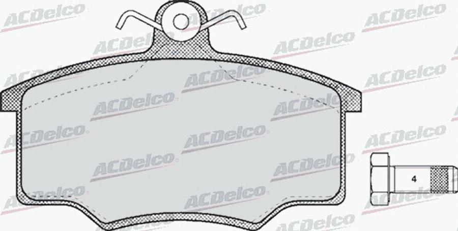 ACDelco AC058187D - Kit de plaquettes de frein, frein à disque cwaw.fr