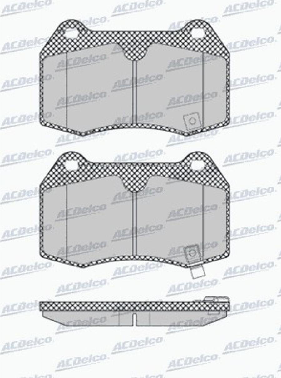 ACDelco AC0581358D - Kit de plaquettes de frein, frein à disque cwaw.fr