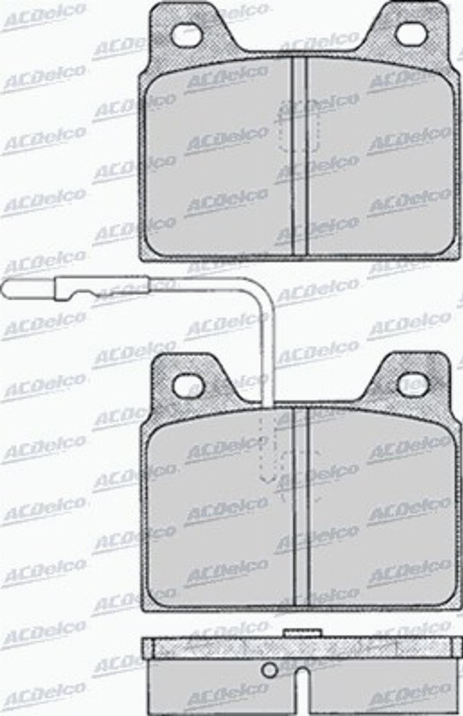 ACDelco AC058131D - Kit de plaquettes de frein, frein à disque cwaw.fr