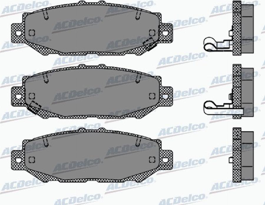 ACDelco AC0581385D - Kit de plaquettes de frein, frein à disque cwaw.fr