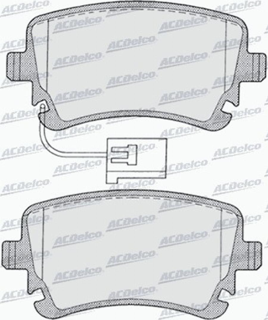 ACDelco AC0581256D - Kit de plaquettes de frein, frein à disque cwaw.fr