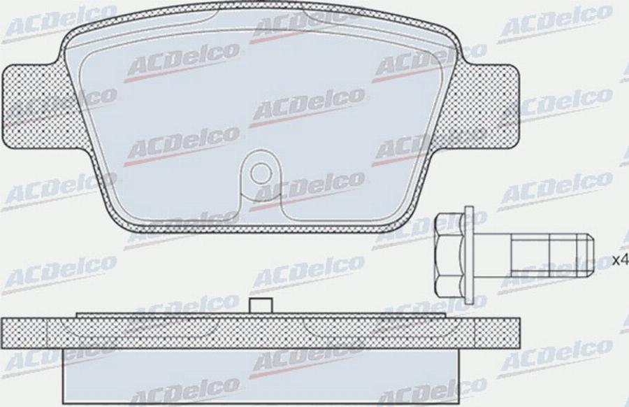 ACDelco AC0581269D - Kit de plaquettes de frein, frein à disque cwaw.fr