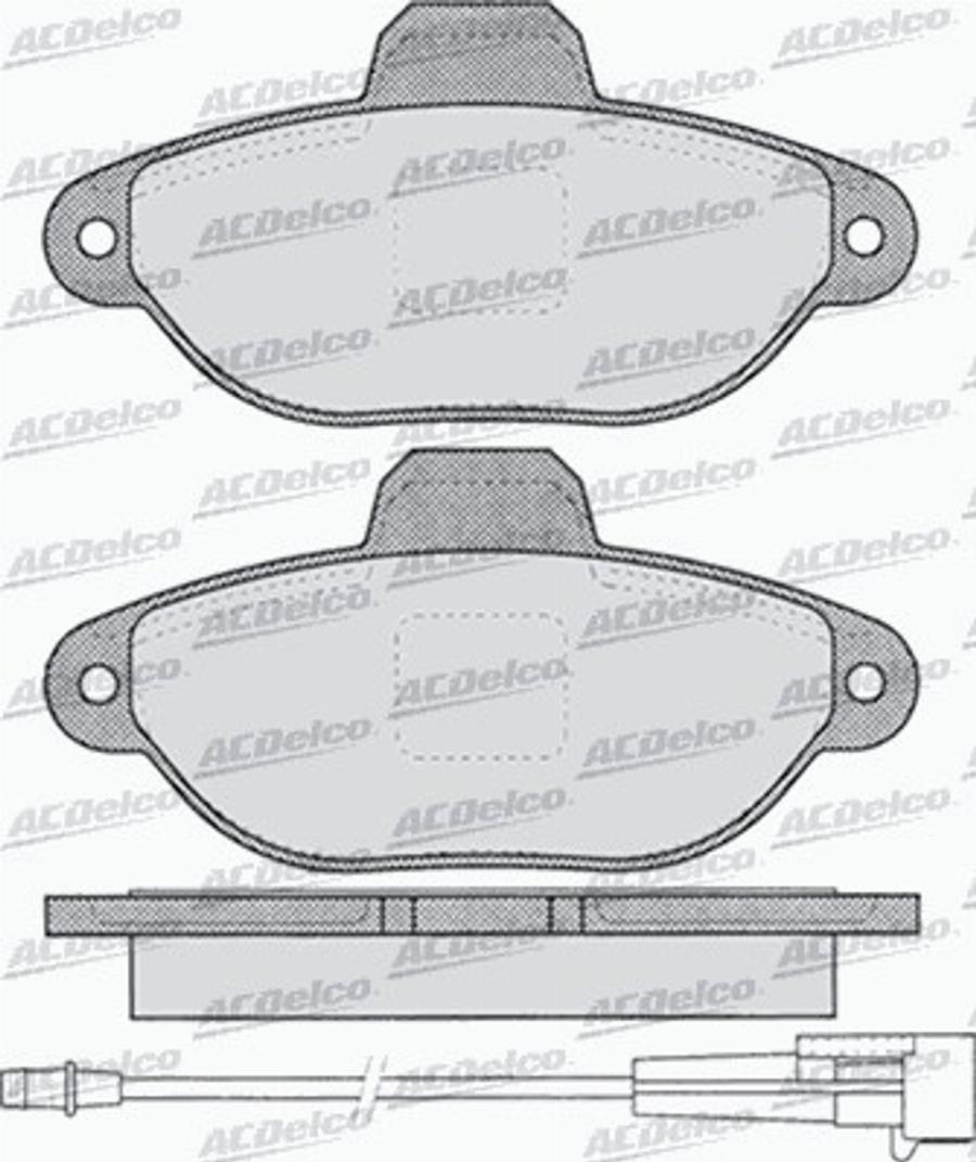 ACDelco AC0581262D - Kit de plaquettes de frein, frein à disque cwaw.fr