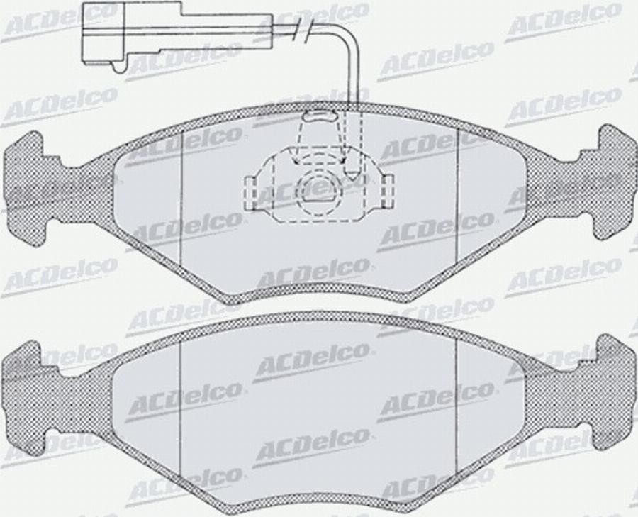 ACDelco AC0581204D - Kit de plaquettes de frein, frein à disque cwaw.fr