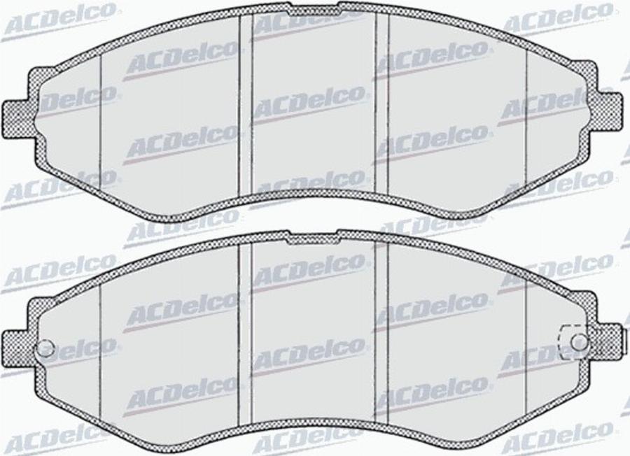 ACDelco AC0581208D - Kit de plaquettes de frein, frein à disque cwaw.fr