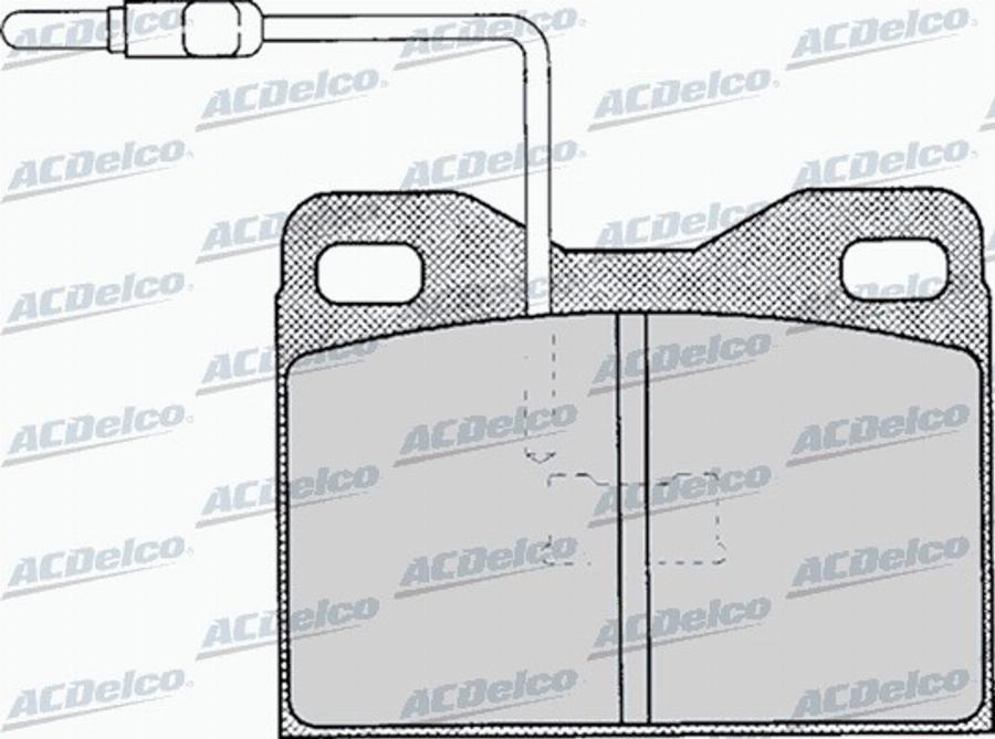 ACDelco AC058121D - Kit de plaquettes de frein, frein à disque cwaw.fr