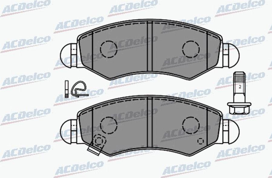 ACDelco AC0581280D - Kit de plaquettes de frein, frein à disque cwaw.fr