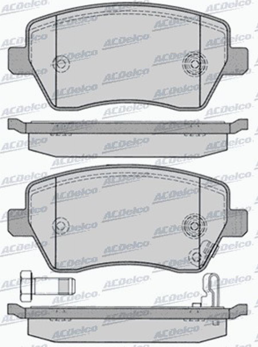 ACDelco AC0581229D - Kit de plaquettes de frein, frein à disque cwaw.fr