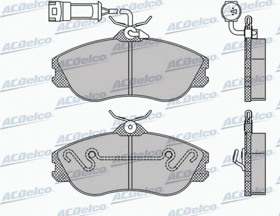 ACDelco AC058350D - Kit de plaquettes de frein, frein à disque cwaw.fr