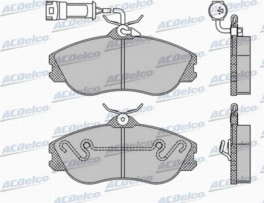 ACDelco AC058326D - Kit de plaquettes de frein, frein à disque cwaw.fr