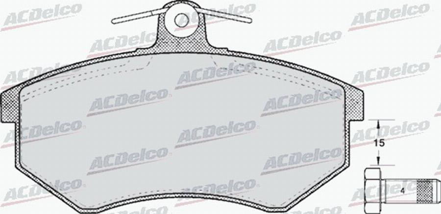 ACDelco AC058299D - Kit de plaquettes de frein, frein à disque cwaw.fr