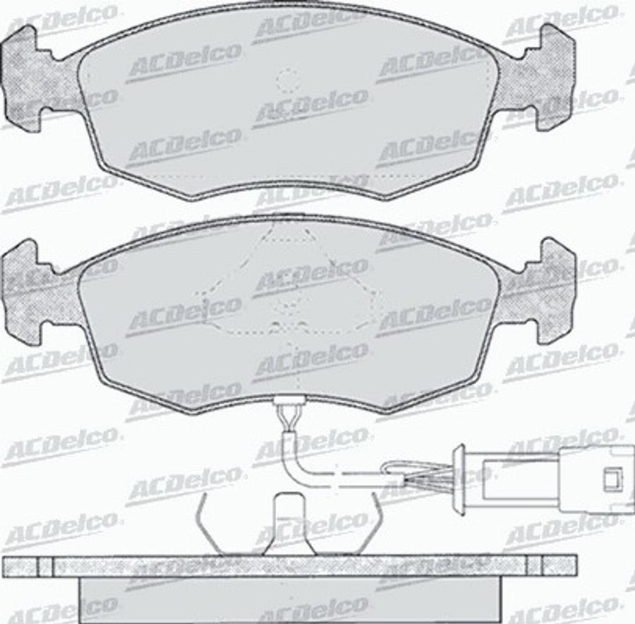 ACDelco AC058269D - Kit de plaquettes de frein, frein à disque cwaw.fr