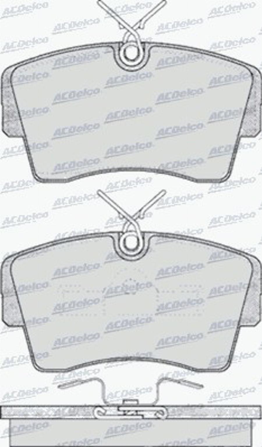 ACDelco AC058262D - Kit de plaquettes de frein, frein à disque cwaw.fr