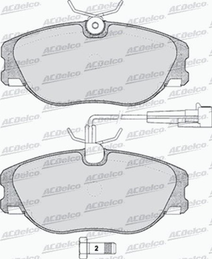 ACDelco AC058286D - Kit de plaquettes de frein, frein à disque cwaw.fr