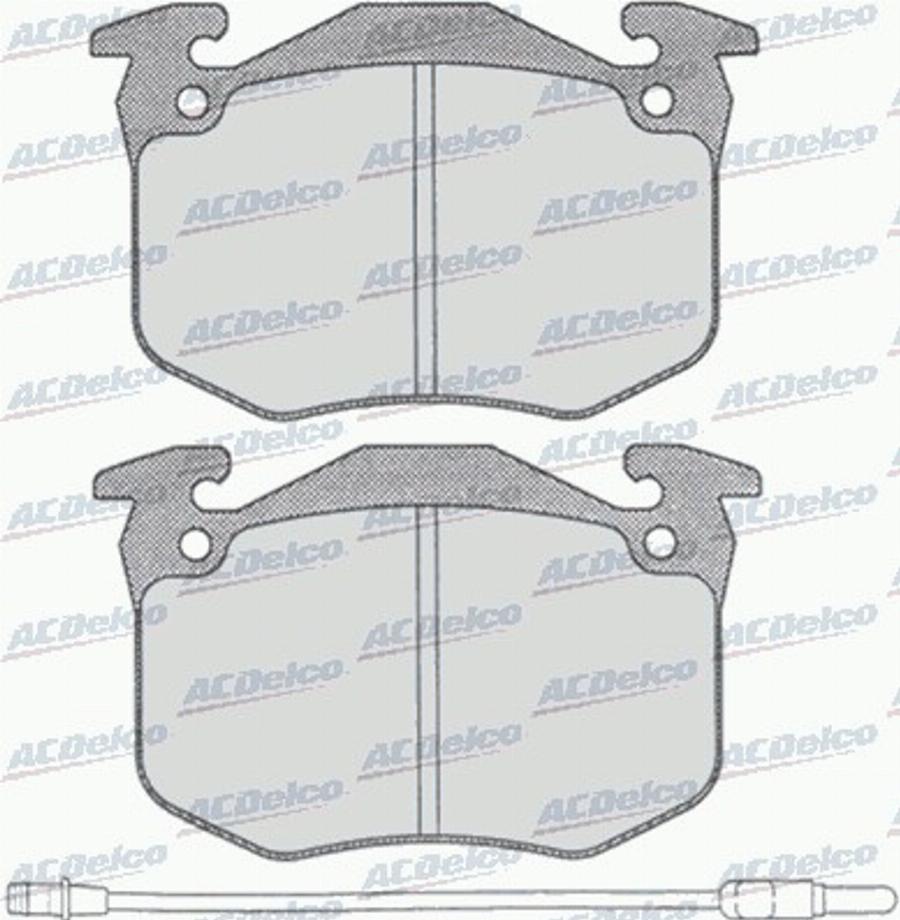 ACDelco AC058228D - Kit de plaquettes de frein, frein à disque cwaw.fr