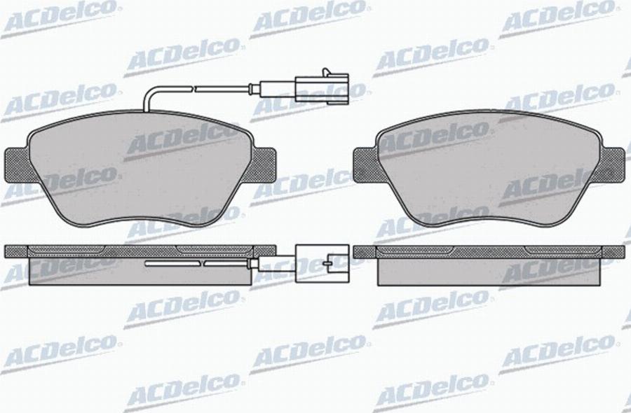 ACDelco AC058763AD - Kit de plaquettes de frein, frein à disque cwaw.fr