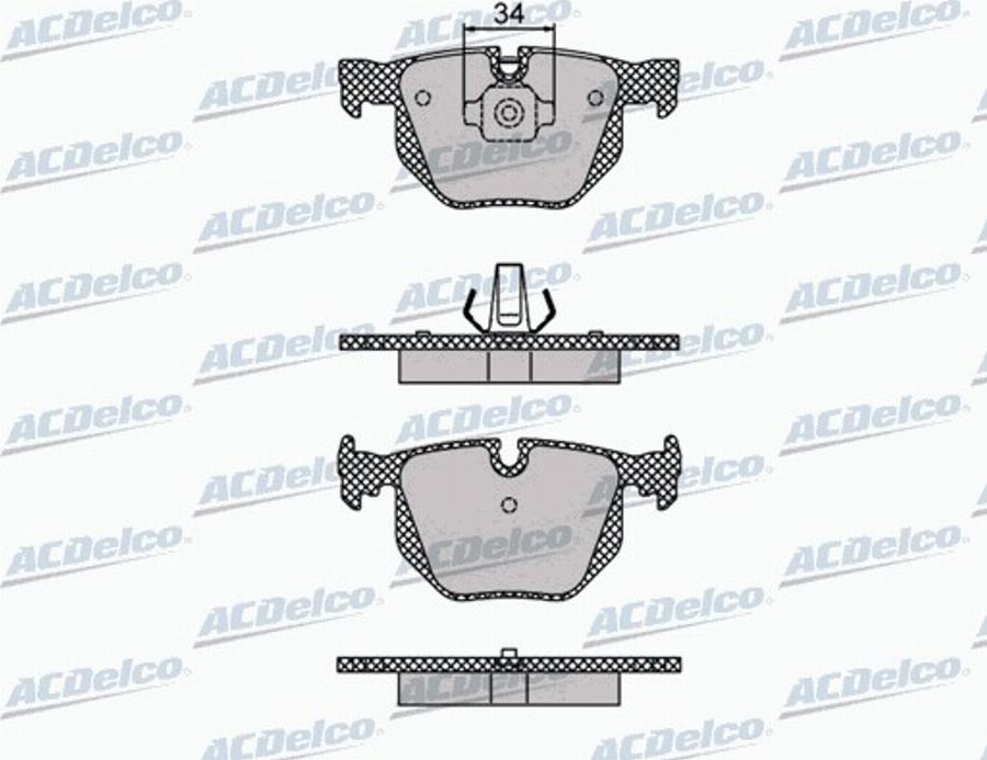 ACDelco AC894981D - Kit de plaquettes de frein, frein à disque cwaw.fr