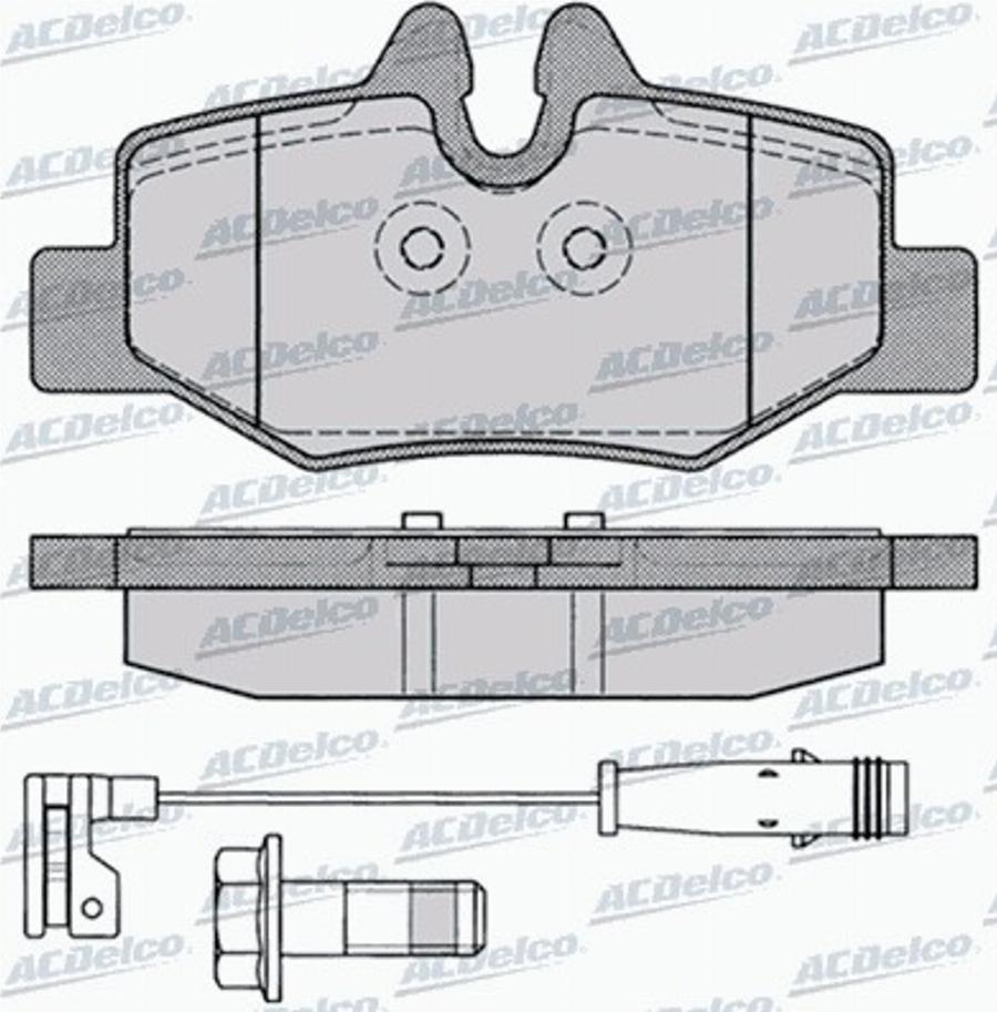 ACDelco AC893681D - Kit de plaquettes de frein, frein à disque cwaw.fr