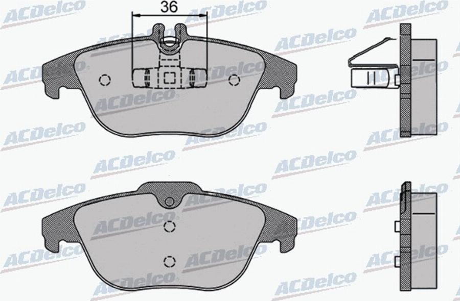 ACDelco AC848981D - Kit de plaquettes de frein, frein à disque cwaw.fr