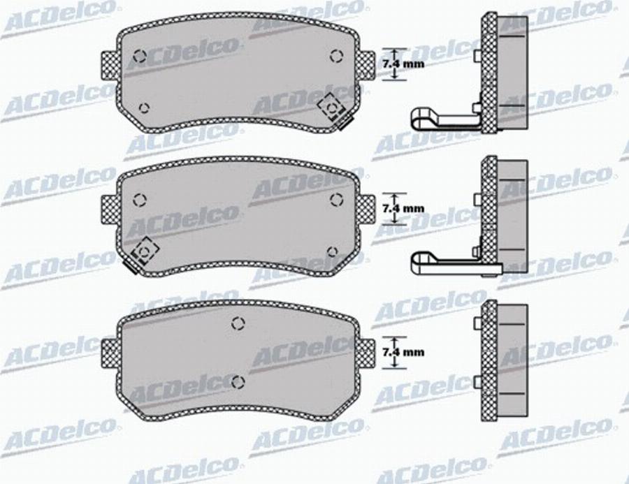 ACDelco AC848081D - Kit de plaquettes de frein, frein à disque cwaw.fr