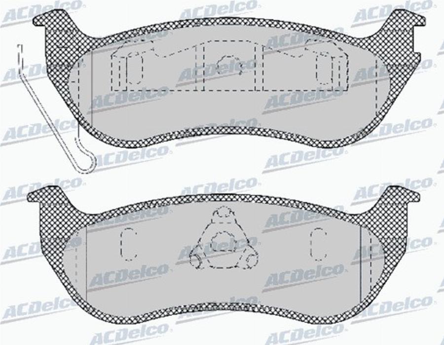 ACDelco AC854483D - Kit de plaquettes de frein, frein à disque cwaw.fr