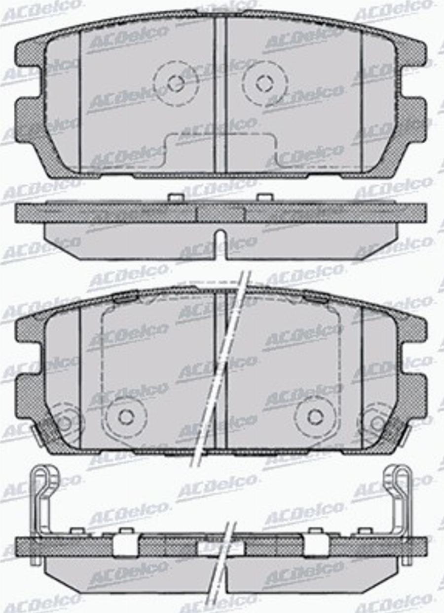 ACDelco AC858281D - Kit de plaquettes de frein, frein à disque cwaw.fr