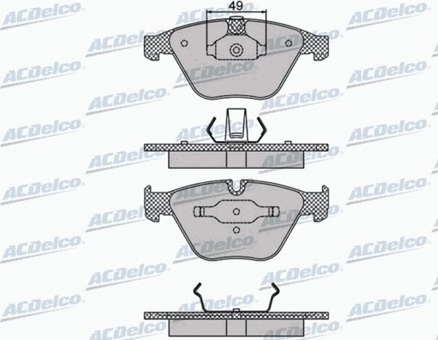 ACDelco AC860581D - Kit de plaquettes de frein, frein à disque cwaw.fr