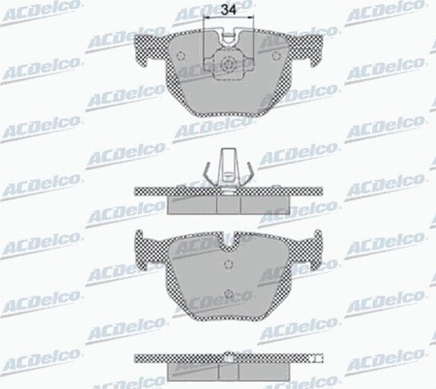 ACDelco AC861381D - Kit de plaquettes de frein, frein à disque cwaw.fr