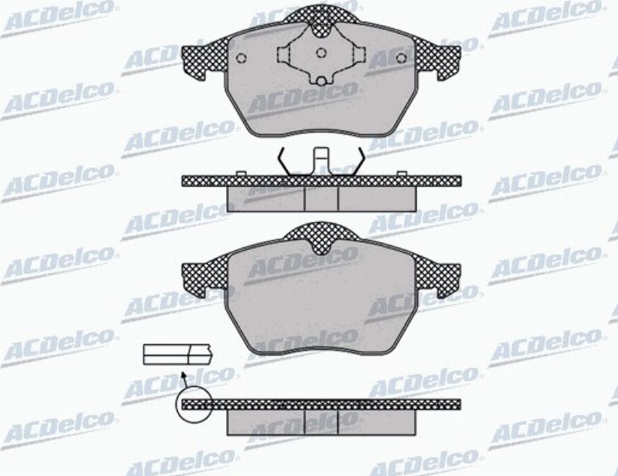 ACDelco AC838181D - Kit de plaquettes de frein, frein à disque cwaw.fr