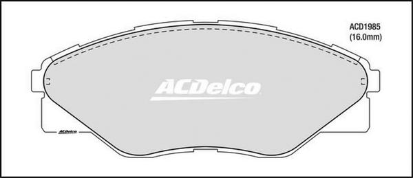 ACDelco ACD1985 - Kit de plaquettes de frein, frein à disque cwaw.fr