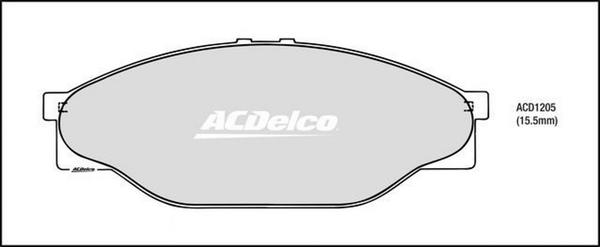 ACDelco ACD1205 - Kit de plaquettes de frein, frein à disque cwaw.fr