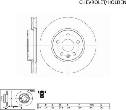 ACDelco ACDR2012 - Disque de frein cwaw.fr