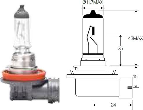 ACDelco ACH11 - Ampoule, projecteur principal cwaw.fr