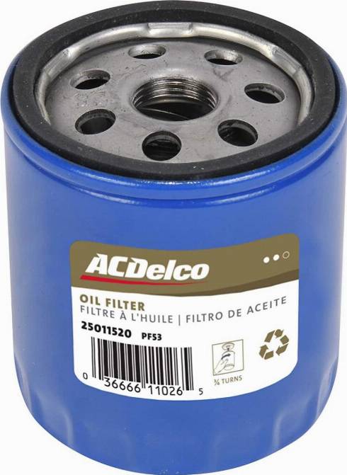 ACDelco PF53 - Filtre à huile cwaw.fr