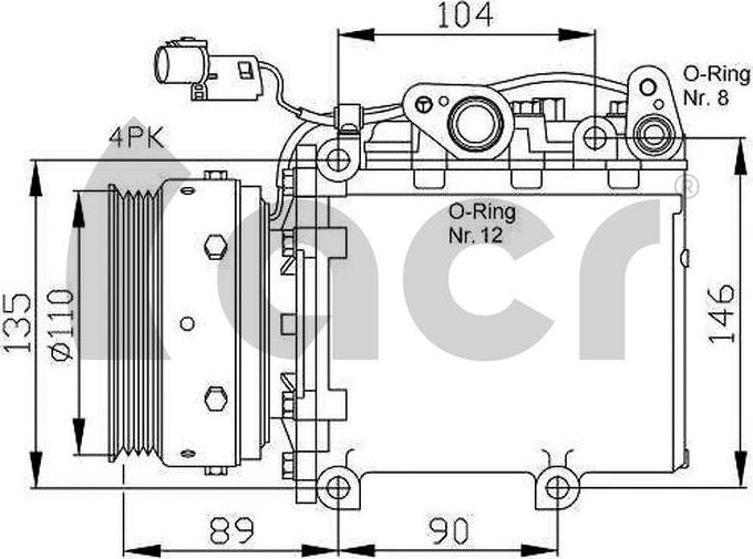 ACR 134966 - Compresseur, climatisation cwaw.fr